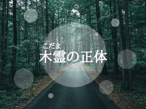 もののけ姫のこだまに似てる？【木霊】の正体や種類とは